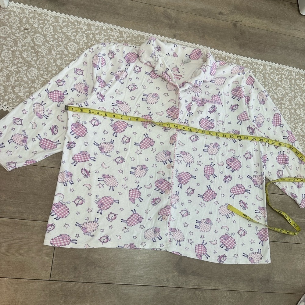 Sears White and Purple Sheep Print Pajama Set - Two-Piece Sleepwear - Picture 14 of 16